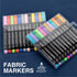 ZEYAR Permanent Markers Fabric Art Pens, Great on Bags, Shoes, T-shirts & Other Fabric Paint Materials - Child Safe & Non-Toxic For Washable Art a...