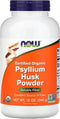 NOW Supplements, Psyllium Husk Powder, Certified Organic, Non-GMO Project Verified, Soluble Fiber, 12-Ounce...
