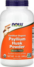NOW Supplements, Psyllium Husk Powder, Certified Organic, Non-GMO Project Verified, Soluble Fiber, 12-Ounce...