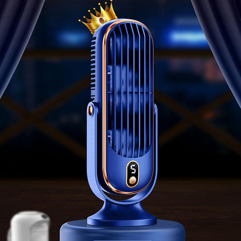 Table Tower Fan 1800mah USB Portable Electric Tower Fan with 5 Speeds Brushless Motor Desk Cooling Fan for Car Home Office (Blue)...