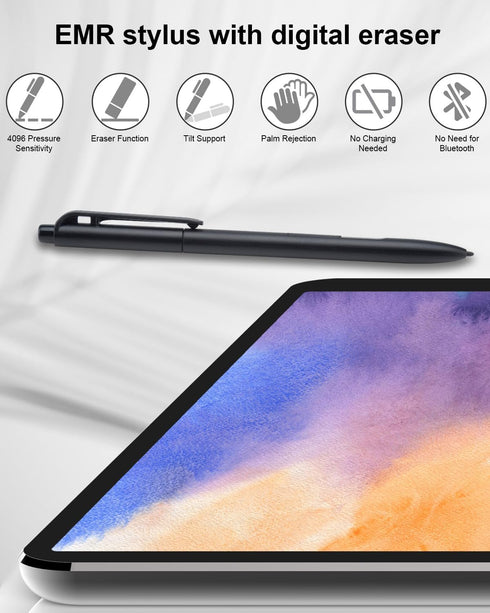 EMR Stylus for Remarkable 2 Pen with Eraser - Replacement Pen for Remarkable 2 Tablet, Digital Pens with 4096 Pressure Level, Palm Rejection Compa...