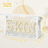 Preppy Patch SKIN Fall Bag Varsity Letter Cosmetic Toiletry Bag Aesthetic Waterproof Cosmetic Case Use Clutch Purse Clear PVC Multi-Function Zippe...