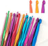 GIRLOOKA 14PCS Aluminum Crochet Hooks Set Multicolor Aluminum Handle Knitting Needles Craft Yarn 2-10mm......