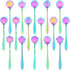 40 Pieces Flower Tea Spoons Stainless Steel Sugar Spoons Flower Coffee Spoons Small Dessert Spoons Cute Cafe Bar Spoon Mini Tableware for Tea Part...