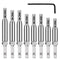 Self Centering Drill Bit Set, Self Centering Hinge Tapper Core Hole Puncher,Self Centering Hinge Tapper Core Drill Bit Set with 1 Hex Key & 8 Dril...