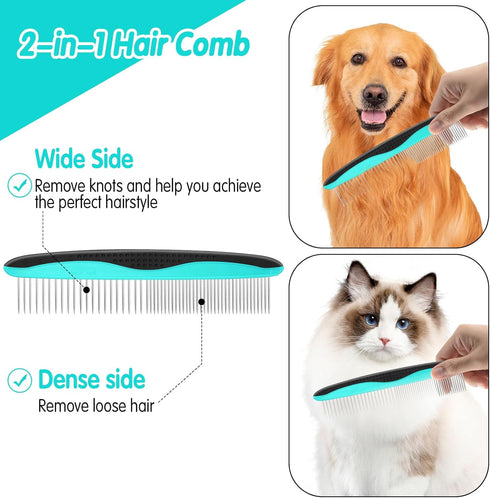 2 in 1 Dog Nail Trimmers with LED Light for Bloodline, Dog Comb, Dog Nail Clippers with Quick Sensor & Safety Guard to Avoid Overcutting, Cat Pupp...