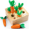 Montessori Toys for 1 Year Old, Wooden Toys Developmental Shape Sorting & Matching Puzzle Carrots Harvest Game, Birthday Gifts for Toddlers Babies...