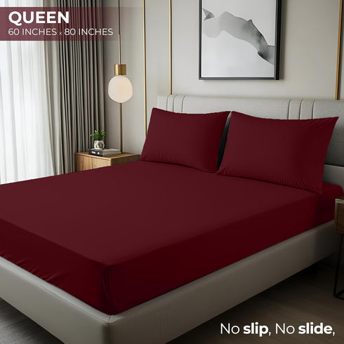 Utopia Bedding Queen Fitted Sheet - Bottom Sheet - Deep Pocket - Soft Microfiber - Shrinkage and Fade Resistant - Easy Care -1 Fitted Sheet Only (...