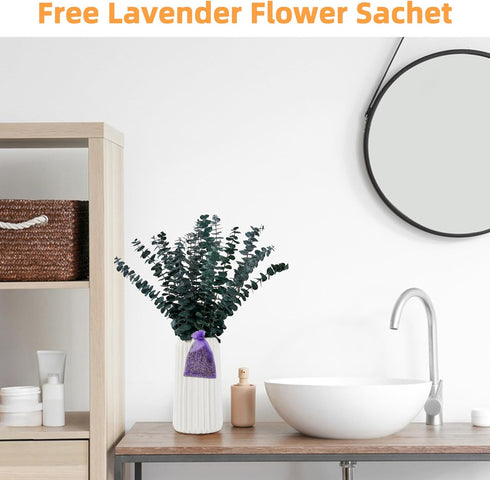 Dried Eucalyptus Leaves Shower Decor - 18PCS 17” Large Fresh Eucalyptus Shower Plant for Shower Eucalyptus Hanging Artificial Flower Green Bathroo...