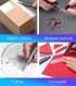 6 Pack Utility knife Retractable with 30 Degree Snap Off Blade Lockable Cardsharp Box Cutter Knife with Extra 20 Sharp Blades for Heavy Duty Offic...