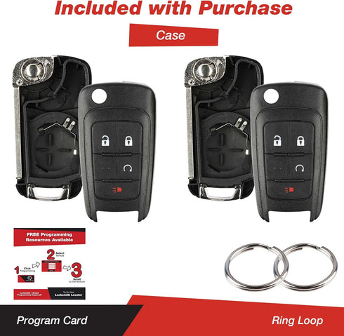KeylessOption Keyless Remote Uncut Blank Car Smart Key Fob Case Shell Cover Housing for OHT01060512 (Pack of 2)...