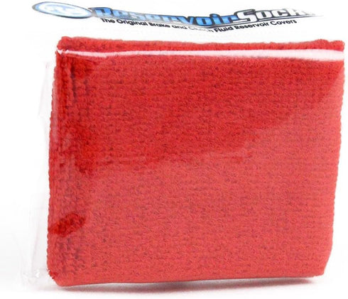 Red Blank Brake Reservoir Cover by Reservoir Socks for Motorcycles, Sportbikes...