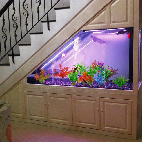 10 Pack Artificial Aquarium Plants, Small Size 4 to 4.5 inch Approximate Height Fish Tank Decorations Home Décor Plastic...
