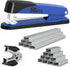Metal Stapler Heavy Duty 50 Sheet Capacity with 1750 Staples and Staple Remover, Blue Stapler Full Strip Staplers for Desk, No Jam, Non-slip Offic...