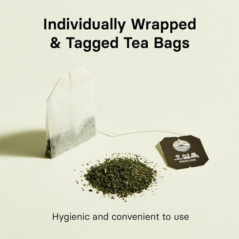 OSULLOC Pure Green Tea (Mild, Clean tasting Aroma), USDA Organic, Premium Blended Tea from Jeju, Tea Bag Series 20 count...