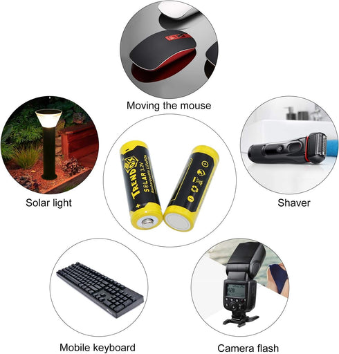 TRENDBOX 14430 3.2V 450mAh Battery LiFePo4 Rechargeable Solar Batteries for Outdoor Garden Light 12 Pack...