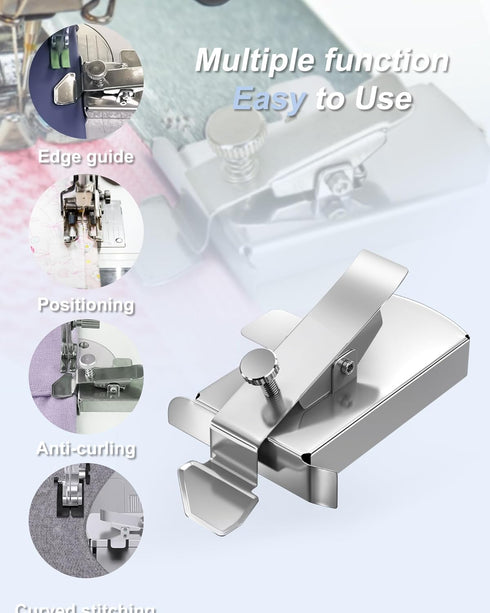 POANES Magnetic Seam Guide for Sewing Machine, Metal Seam Guide, Magnetic Sewing Guide with Clip, Hemmer Guide, Sewing Supplies & Tools with Thin ...