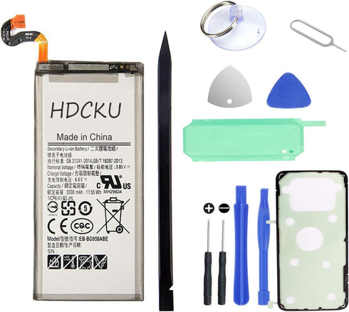 Battery Replacement for Samsung Galaxy S8 Battery G950 EB-BG950ABE Battery Repair Kit...