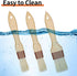 3 Pcs Pastry Brush, Natural Bristle Basting Brush, Cooking Brush, Food Brush, Butter Brush, Baster Brush, BBQ Brushes for Sauce, Kitchen Baking Br...