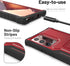 ExoGuard Samsung Galaxy Note 20 Ultra 5G Case, Rubber Shockproof Cover Case for Samsung Note 20 Ultra 5G Phone 6.9 inch, Built-in Kickstand (Red)...