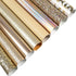 8 Pieces 8x12 Inch Faux Leather Sheets Light Gold Fine Chunky Glitter Patent Metallic Litchi Holographic Snake Texture Leather Fabric for Bows Ear...