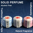 3PCS Solid Balm Sets Solid Perfume Portable Pocket Ceramic Jar Balm Perfume Perfect for Travel Use Natural Rose Ambergris Ebony Fragrance Perfume ...