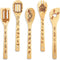 5Pcs Carved Bamboo Wood Cooking Spoons for Gift, Funny Burned Friends Wooden Spoons Spatula Cookware Set, Kitchen Utensils Decor Friends Merchandi...