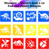 24 Pieces Stencils for Kids Sidewalk Chalk Stencil Large Animal Painting Stencils Washable Garden Stencils Dinosaur Insect Stencils Animal Templat...