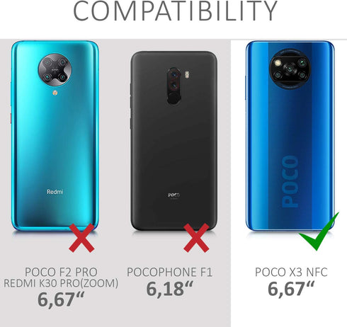 kwmobile TPU Silicone Case Compatible with Xiaomi Poco X3 NFC/Poco X3 Pro - Case Soft Cover - Don't Touch My Phone White/Black...
