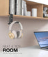 Foldable Headphone Stand Hanger Holder, Space-Saving Aluminum Soundbar Stand with Universal Fit for Gaming PC Accessories, Under Desk Clamp Hook M...