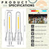 S14 Replacement Light Bulbs 1.5 Watt LED Bulb with 2 Prongs 2700k 120V Waterproof String Lights Accessories for Outdoor Patio String Lights, Warm ...