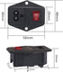 PNGKNYOCN 10A 250V Rocker Switch Power Socket Inlet Module Plug 10A Fuse with Indicator Light 2 Pin IEC320 C8 for Household Appliances or DIY Devi...