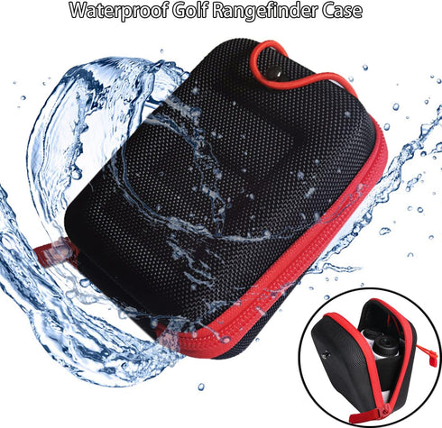 Golf Rangefinder Case Hard Shell Range Finder Carry Bag Storage Bag Universal Range Finder Protector Pouch with Belt Clip for Rangefinders (red).....