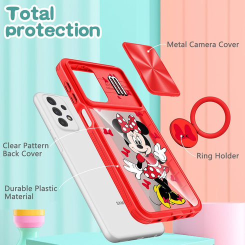 Joyleop (2in1 for Galaxy A23 5G Phone Case Cartoon Cute for Girls Women Teen Kids Girly Phone Covers Fun Unique PatternDesign with Slide Camera Co...