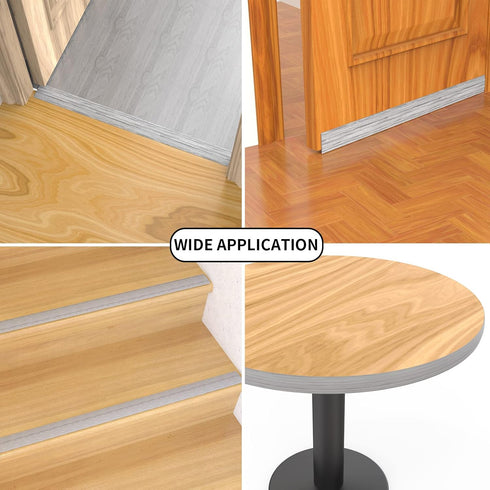 3.28Ft Floor Transition Strip, Floor Cover Strips Self Adhesive Flooring Transitions Laminate, 4cm Wide Vinyl Floor Flat Divider Strip Trim for Ca...