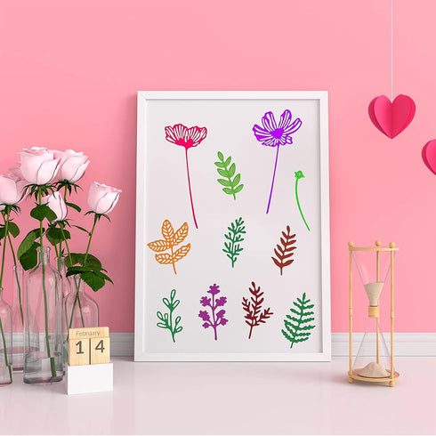 Flower Metal Cutting Dies, 11PCS 3D Flower Die Cuts Flower Leaves Embossing Stencils for Card Making Wildflowers Cutting Die Flower Craft Dies Cut...