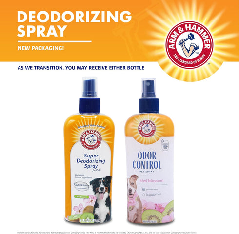 Arm&Hammer For Pets Super Deodorizing Spray for Dogs, Best Odor Eliminating Spray for All Dogs&Puppies|Arm & Hammer Baking Soda Formula with Kiwi ...