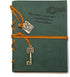 EvZ Leather Writing Journal Notebook, Classic Key Bound Retro Vintage Notebook Diary Sketchbook Gifts with Unlined Travel Journals to Write in for...