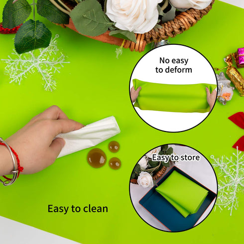 Extra Large Silicone Table Mat, Silicone Mat for Crafts Kids Dinner Placemat Desk Countertop Waterproof Protector Heat Insulation Kitchen Pastry R...