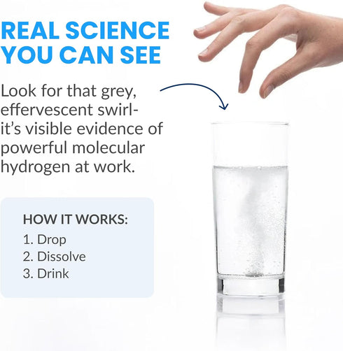 DRINK HRW Rejuvenation Molecular Hydrogen Water Tablets: 12 ppm H2 - Hydrogen & Magnesium Supplement, Supports Energy Production, Recovery, Cognit...