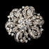 Crystal Rhinestone Brooch for Women Silver Twisted Petals Flower Brooch Pins for Women Silver Brooch for Women Clear Rhinestone Brooch Pins Rhines...
