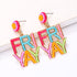 Teacher Earrings for Women Beaded Teacher Drop Earrings Delicate Rhinestone Letter FRI-YAY Books Dangle Earrings Colorful Teacher Appreciation Gif...