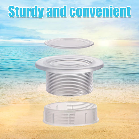 Parasol Umbrella Hole Ring Plug and Cap Set, ABS Plastic Thickened Patio Table Umbrella Hole Insert Umbrella Table Ring for Outdoor Garden Patio Y...