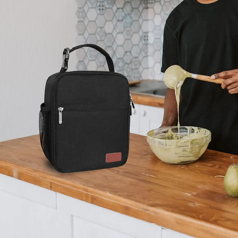 Lunch Box for Men & Women Durable Lunch Bag for Adults Reusable Small Lunchbox Black...