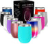 CHILLOUT LIFE 12 oz Stainless Steel Tumbler with Lid & Gift Box - Wine Tumbler Double Wall Vacuum Insulated Travel Tumbler Cup for Coffee, Wine, C...