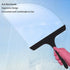 Home Shower Squeegee, Portable Hook Silicone Brush Head Glass Wiper Two Sided for Kitchen (Black)...