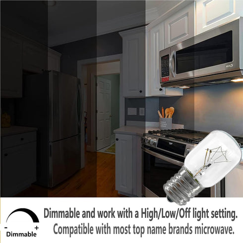 (2024 Update) 8206232A Light Bulbs for Whirlpool GE Microwave Under Hood - 40W 125V E17 Microwave Oven Light Bulb for Under Range Hood Appliance, ...