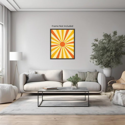 Posterizer 1 pcs-Boho Minimalist Cute Sunshine-Abstract & Modern Art-Astronomy & Celestial Art-Gift for Men Women Entrepreneur Teens - Kitchens, D...