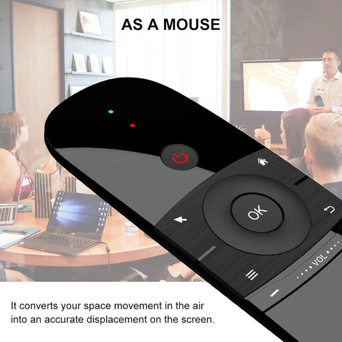 WeChip W1 Universal TV Remote Air Mouse, Wireless Keyboard Fly Mouse 2.4GHz Connection Air Remote Keyboard Mouse for Android TV Box/PC/Smart TV/Pr...
