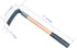 Forged Hoe, Forged Adze Grubbing Hoe, Solid Mattock Pick Digging Tool, 17-Inch Mini Grub Hoe 1LB...